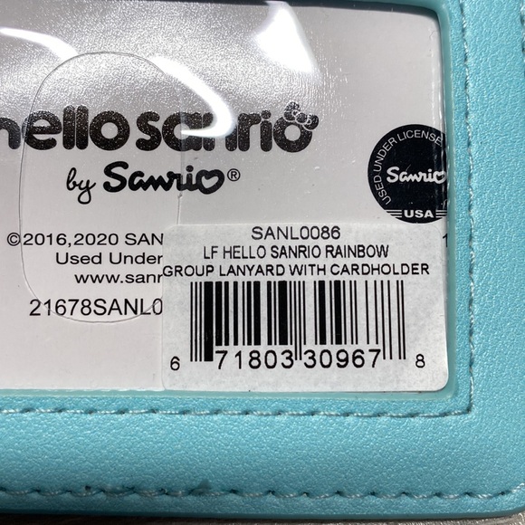 Loungefly Hello Kitty Sanrio Rainbow Group Lanyard with Cardholder - Picture 5 of 5